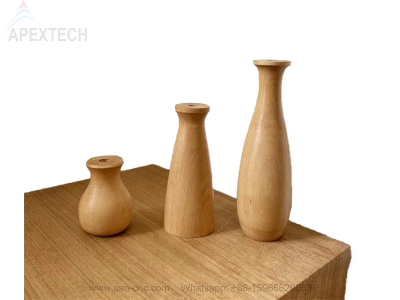 wooden vase turning cnc wood lathe samples(5)